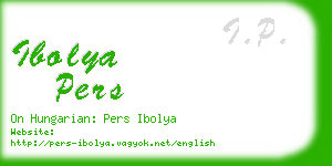 ibolya pers business card